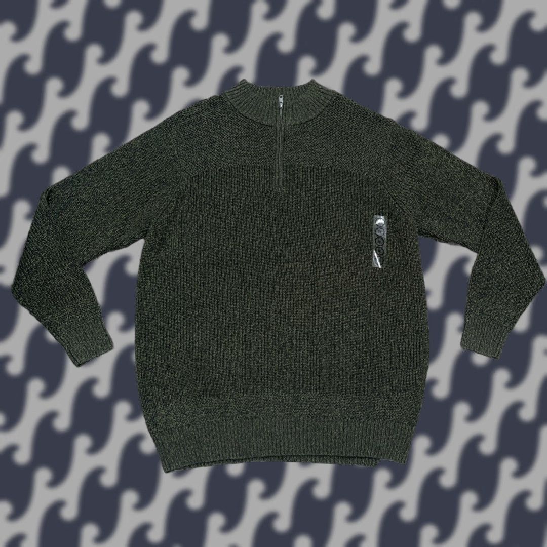 Vintage VINTAGE RedHead Men Sweater 2XL Forest Green 1/4 Zip Long Sleeve Crew Neck Knit Pullover Zipper Big & Tall Regular Fall Winter Green Men Size US XXL / EU 58 / 5 - 1 Thumbnail