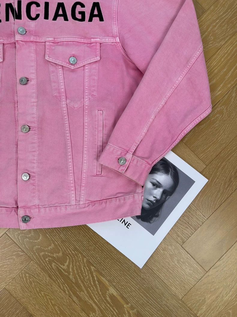 Balenciaga Balenciaga Solid Color Front Logo Letter Printed Denim Jac Size XXS / US 00 / IT 34 - 3 Thumbnail