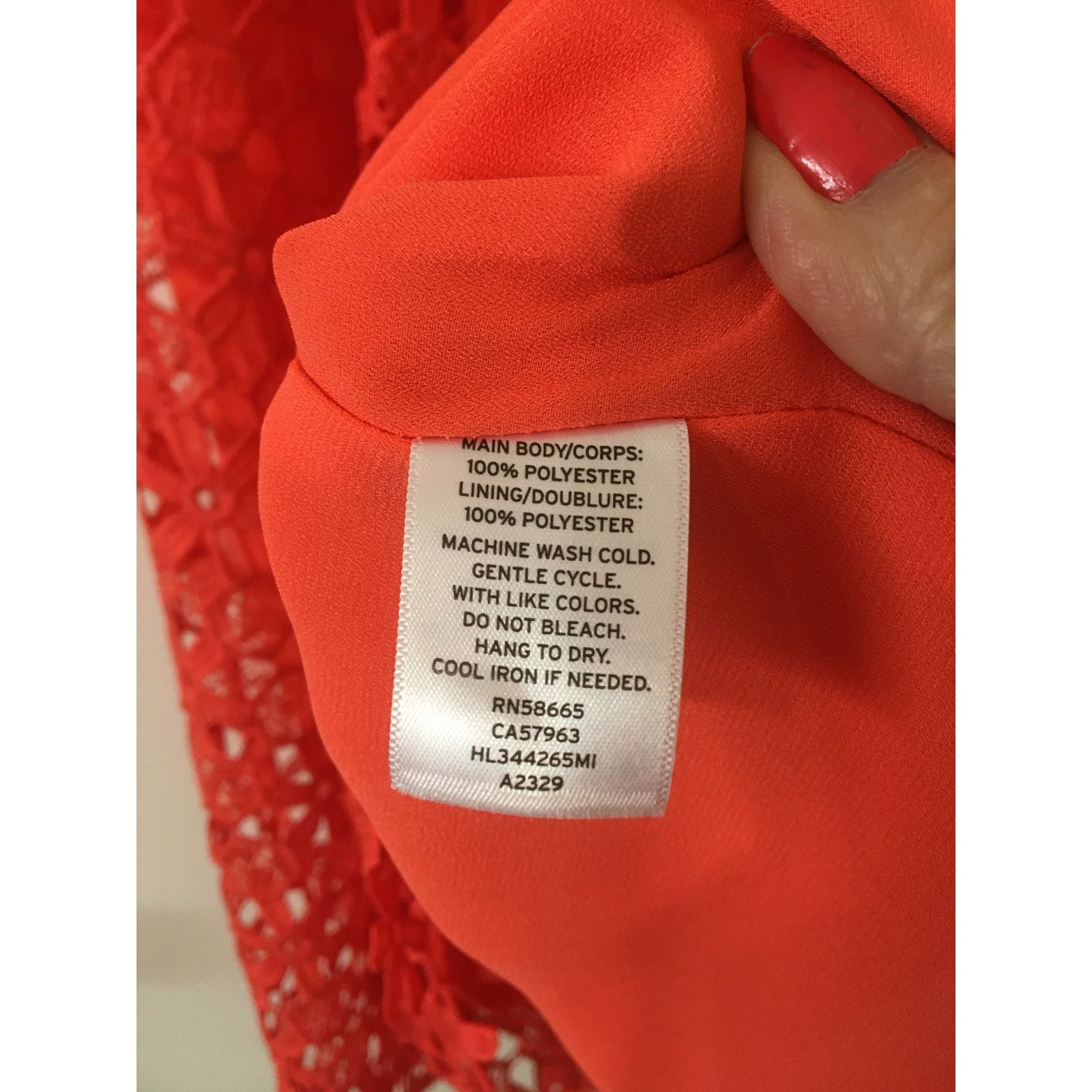 Other Chelsea28 XS Hot Coral Floral Crochet Halter Dress Lined Size XS / US 0-2 / IT 36-38 - 5 Thumbnail