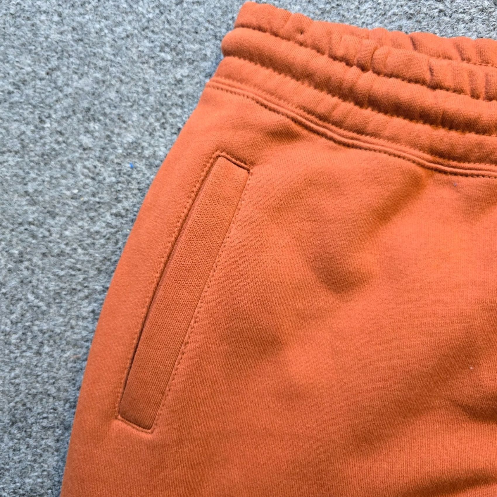 Vintage Ohanga Sweatpants Womens M Orange Jogger Pockets Lounge Casual Tapered Fleece Cotton Blend Regular Inseam 32" Pants Size 32" / US 10 / IT 46 - 4 Thumbnail
