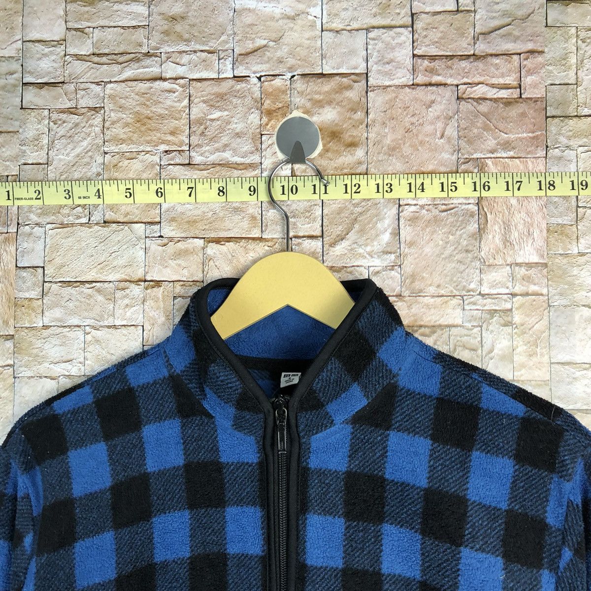 Uniqlo Uniqlo Blue checkered Sweater fleece jacket #A404 Size US M / EU 48-50 / 2 - 4 Thumbnail