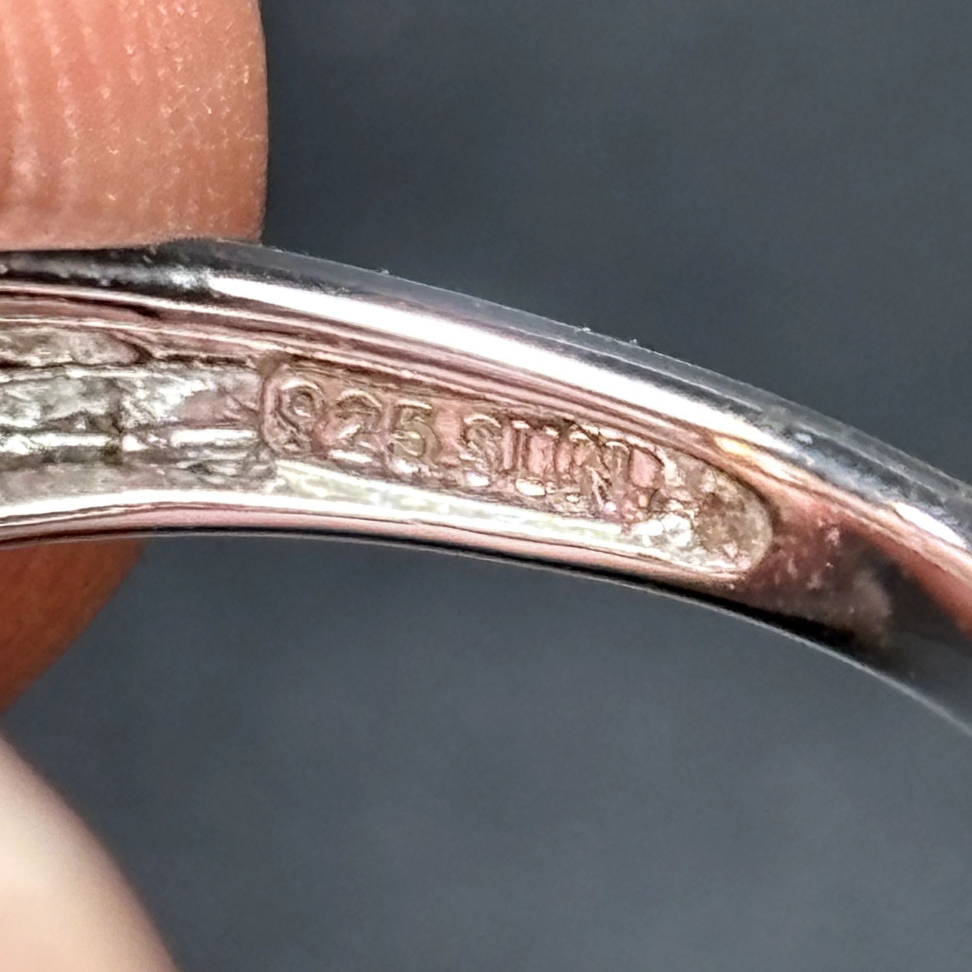 Vintage Sterling Silver 925 Bypass Design Cubic Zirconia Statement B Size ONE SIZE - 6 Thumbnail