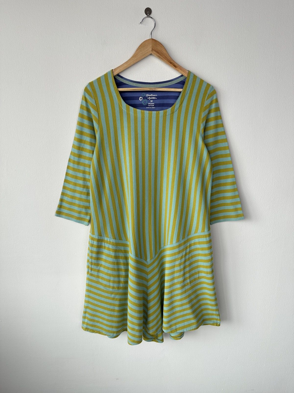 Gudrun Sjoden GUDRUN SJODEN Organic Cotton Striped A-Line Tunic Dress Sz M Size M / US 6-8 / IT 42-44 - 1 Thumbnail