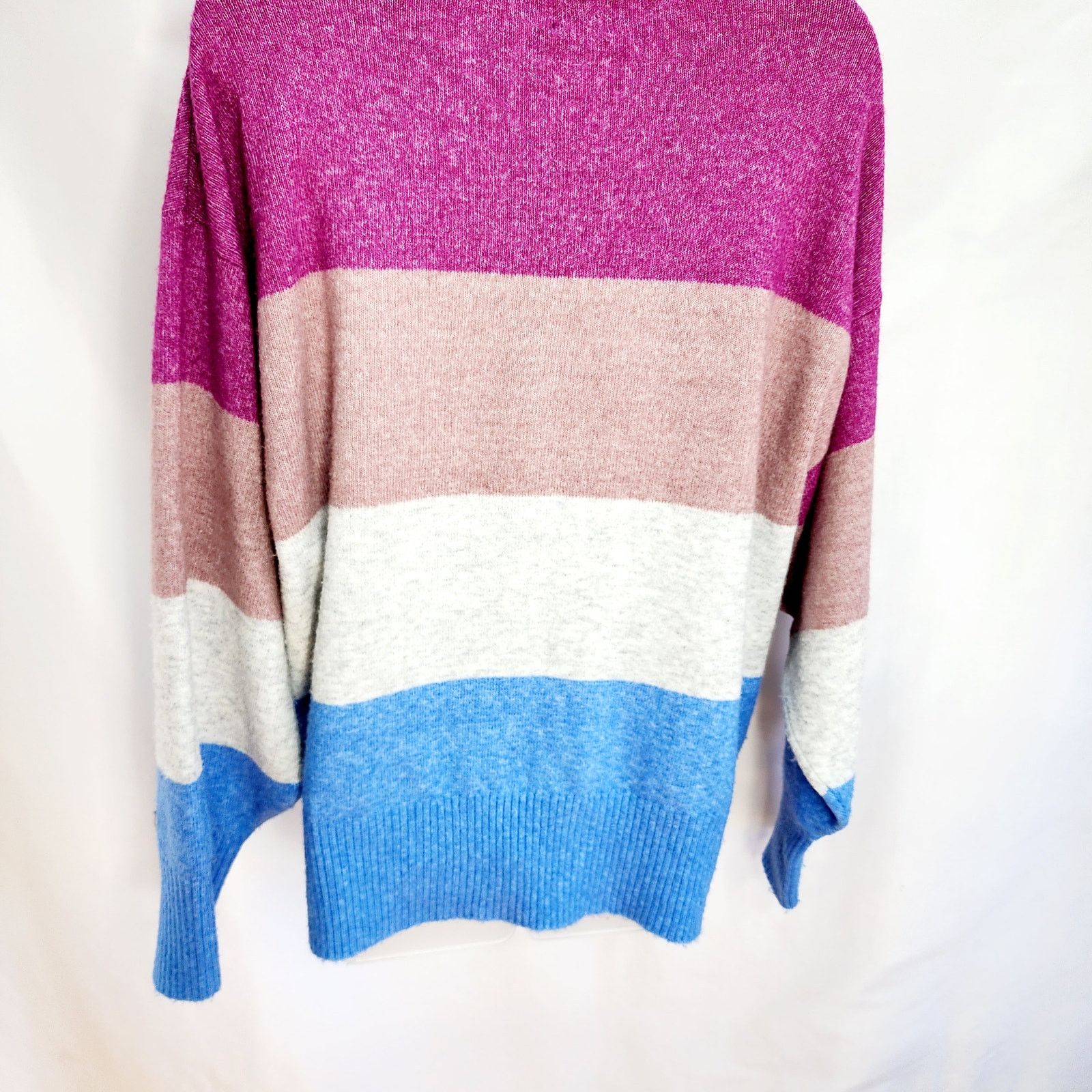 Other A New Day Purple, Gray & Blue Striped Winter Sweater Size M / US 6-8 / IT 42-44 - 12 Thumbnail