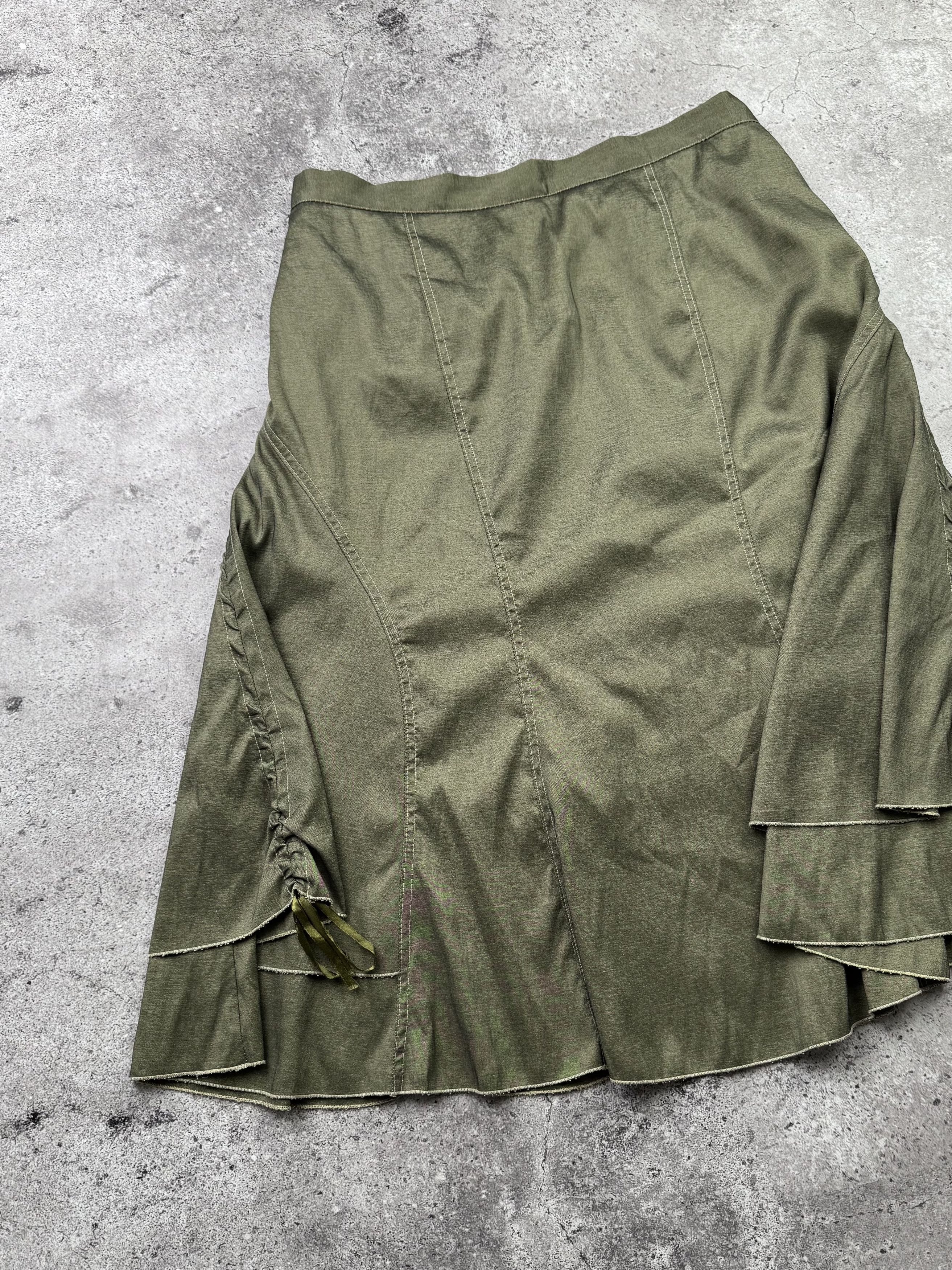 Japanese Brand Vintage Flare Skirt With Bondage C598(V242) Size 32" / US 10 / IT 46 - 2 Thumbnail