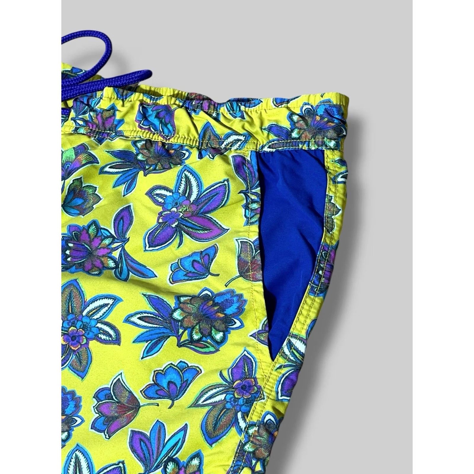 Etro Etro Men’s Floral Print Swim Shorts S Bottom Beach Multicolor Nylon Drawstring Pockets 90s? Size US 29 - 6 Thumbnail