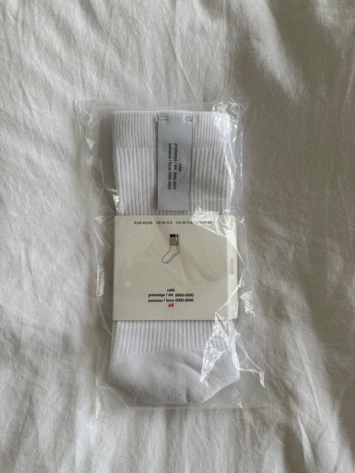 rokh new H&M HM h m Rokh Hwang mens sporty white socks 43 45 m l Size ONE SIZE - 1 Preview