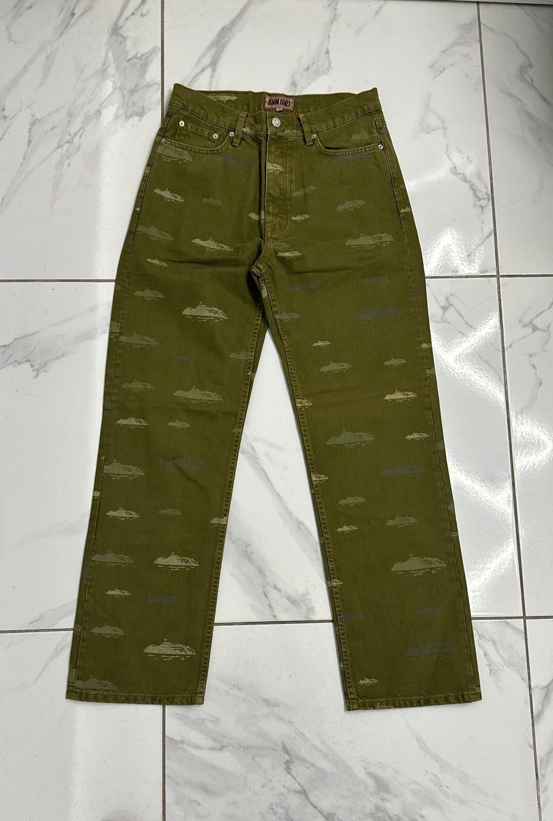 Corteiz Corteiz FW23 Alcatraz Pattern Denim Jeans Khaki Medium Size US 32 / EU 48 - 1 Thumbnail