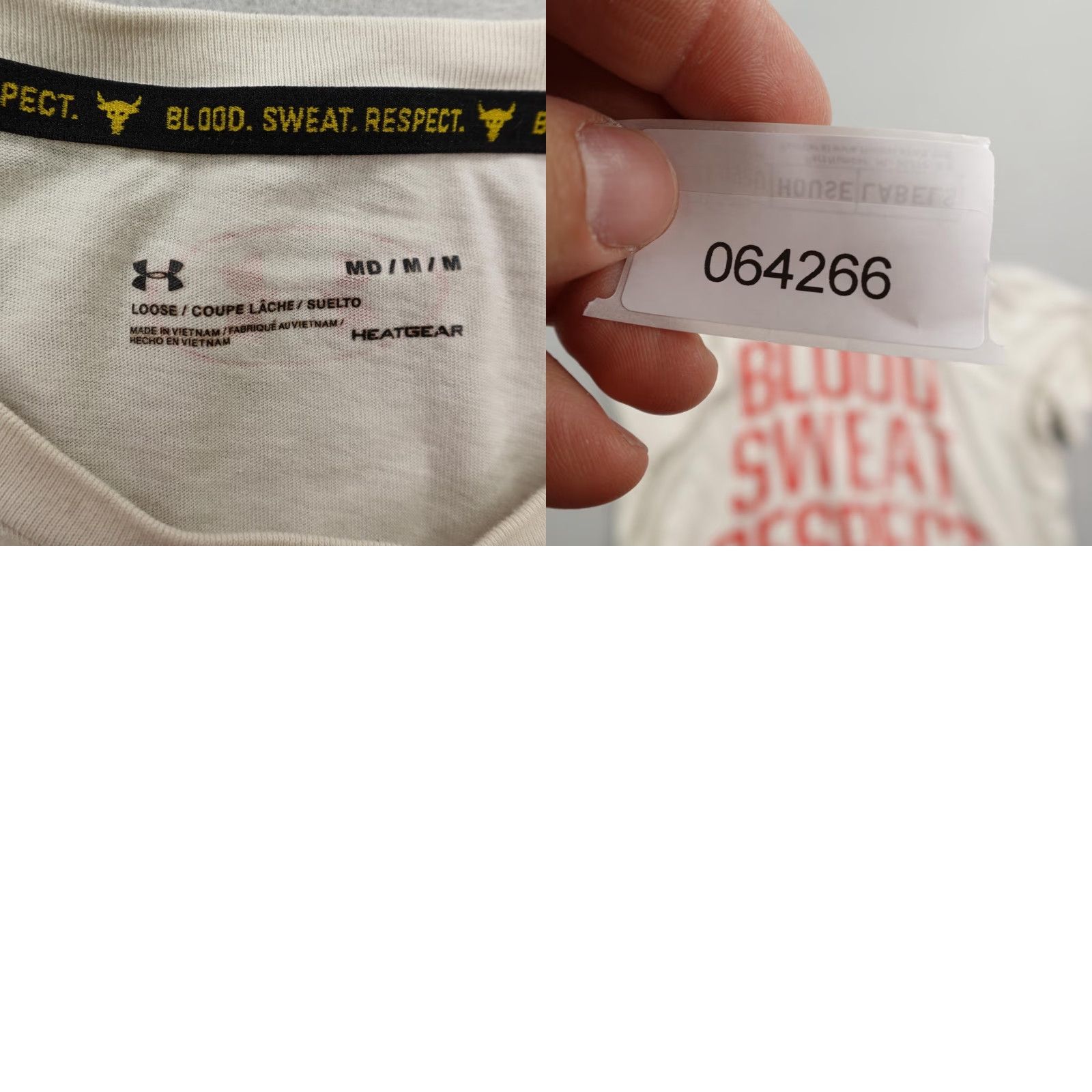 Under Armour Under Armour Shirt Mens Medium Beige Blood Sweat Respect Project Rock Gym Tee Size US M / EU 48-50 / 2 - 8 Thumbnail