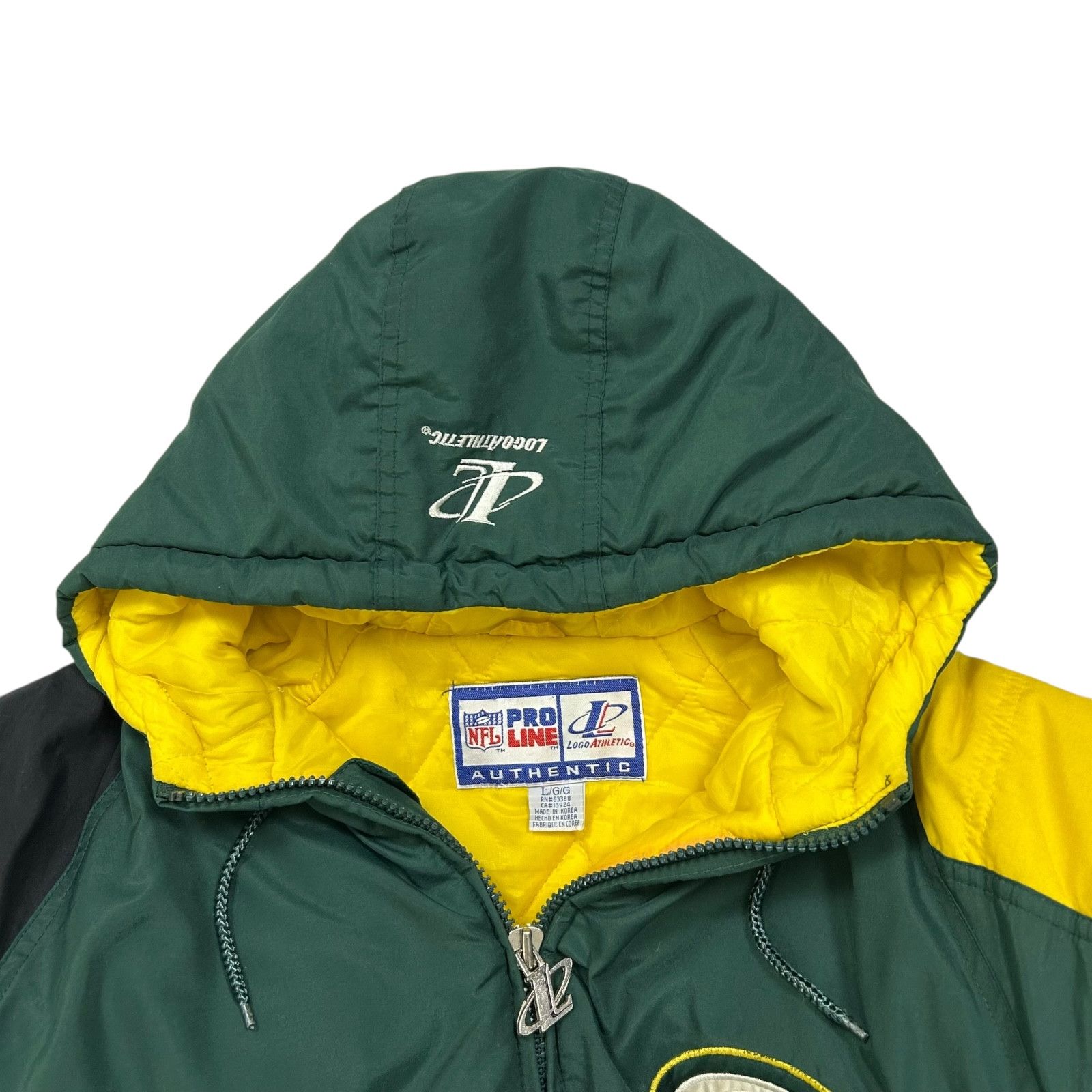 NFL VTG 90s GREEN BAY PACKERS LOGO ATHLETIC PUFFER JACKET Size US L / EU 52-54 / 3 - 8 Thumbnail