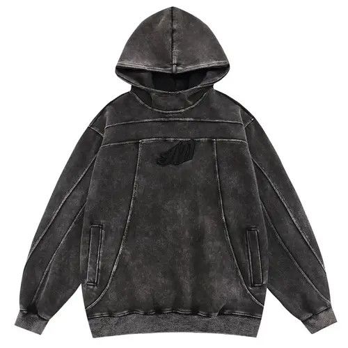 Japanese Brand Kihara x Asaka Vintage Washed Black Hoodie Sweatshirt Size US L / EU 52-54 / 3 - 1 Thumbnail