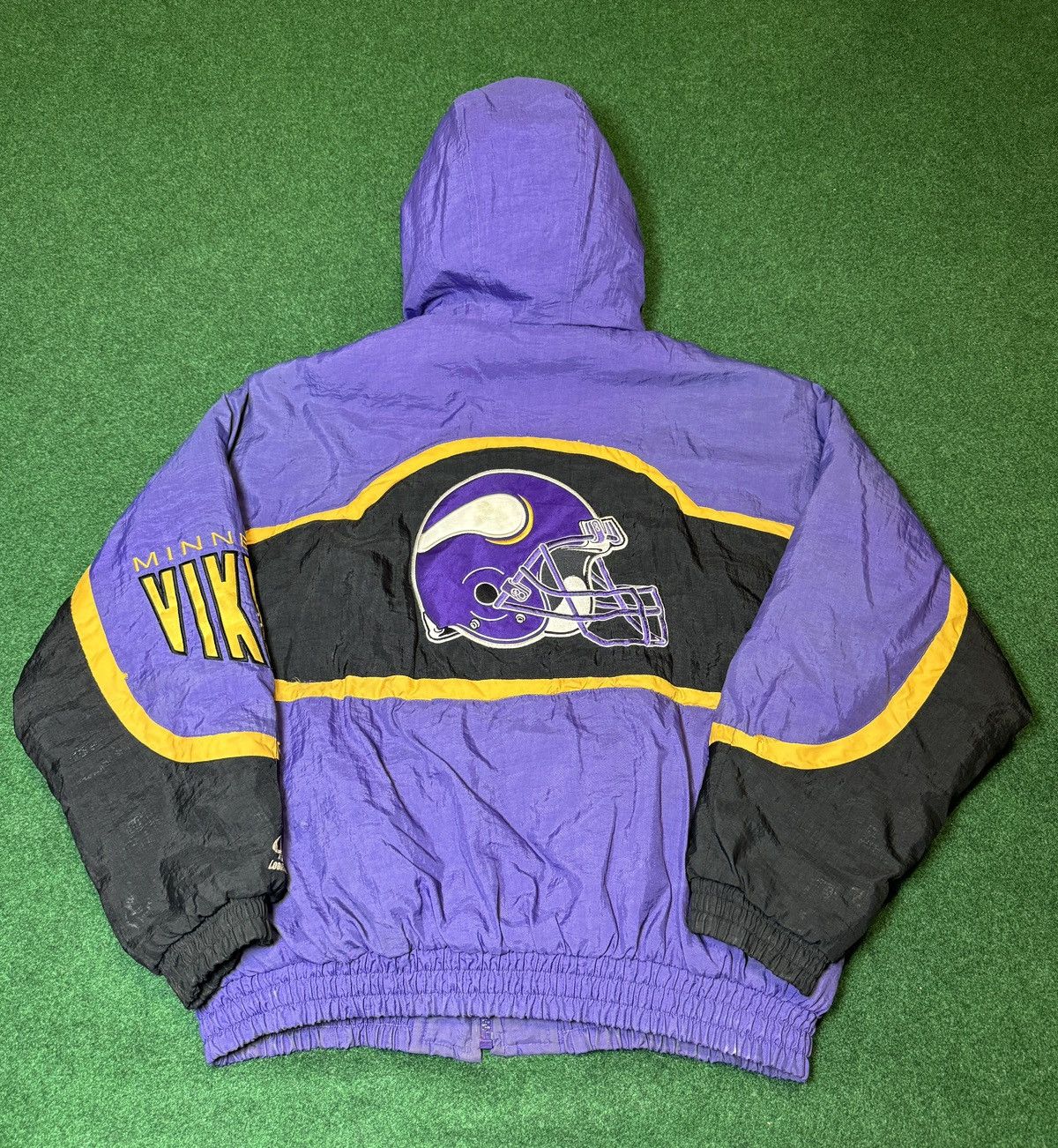Logo Athletic × NFL × Vintage VTG 90s Minessota Vikings RARE Logo Athletic Full Zip Jacket Size US XL / EU 56 / 4 - 3 Thumbnail
