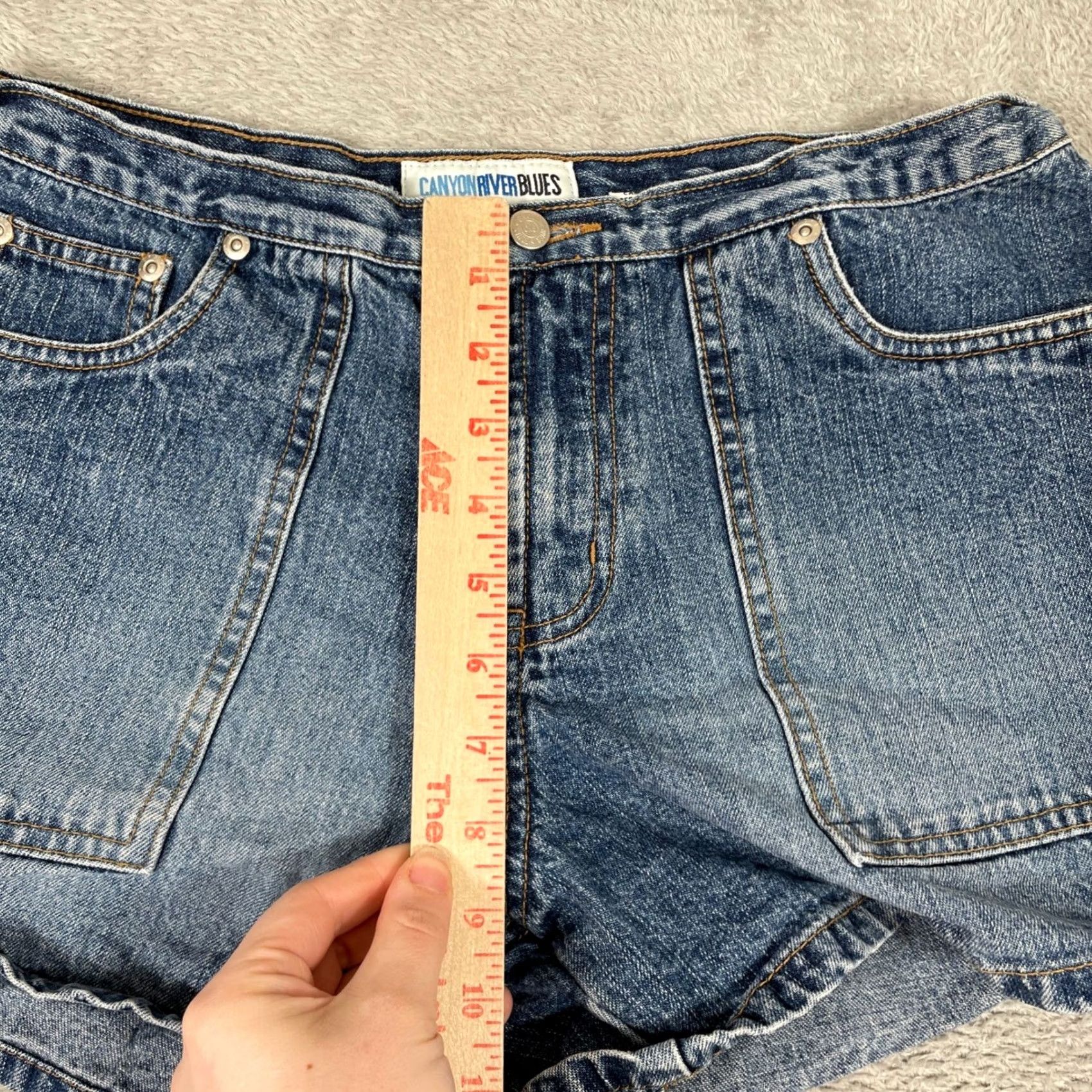 Vintage VINTAGE Canyon River Blues Shorts Womens 9 Blue Denim Carpenter Utility Y2K Size 30" / US 8 / IT 44 - 6 Thumbnail