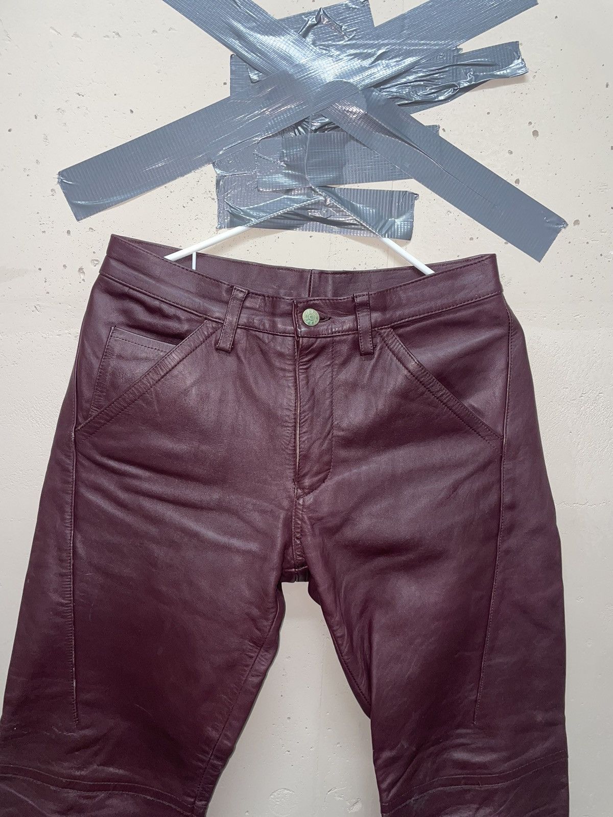 PPFM Ppfm japanese brand brown leather pants Size US 30 / EU 46 - 3 Thumbnail