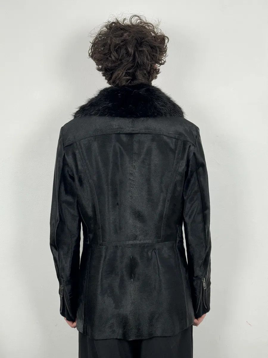 Gucci 2000s Gucci Black Pony Fur Leather Multi Zips Long Jacket by Tom Ford Size US M / EU 48-50 / 2 - 3 Thumbnail