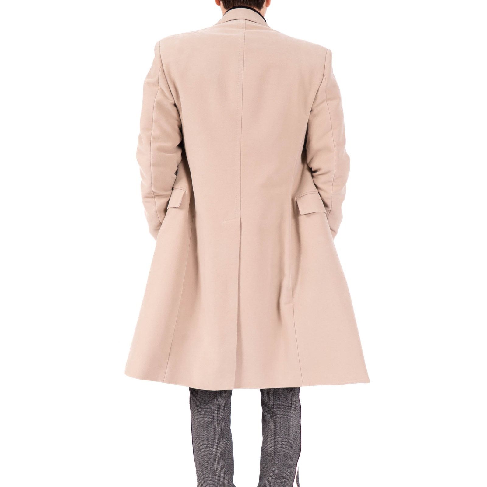 Calvin Klein 205W39NYC FW17 Classic Double Breasted Coat in Beige Moleskin Size US L / EU 52-54 / 3 - 5 Thumbnail
