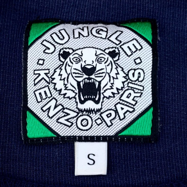 Kenzo KENZO Dark blue tiger head embroidered cotton round neck l Size S / US 4 / IT 40 - 6 Thumbnail