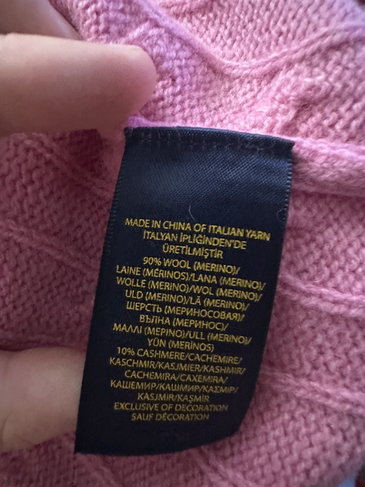 Polo Ralph Lauren Polo Ralph Lauren Lana Merino Wool Pink V neck Sweater hype Size L / US 10 / IT 46 - 5 Thumbnail