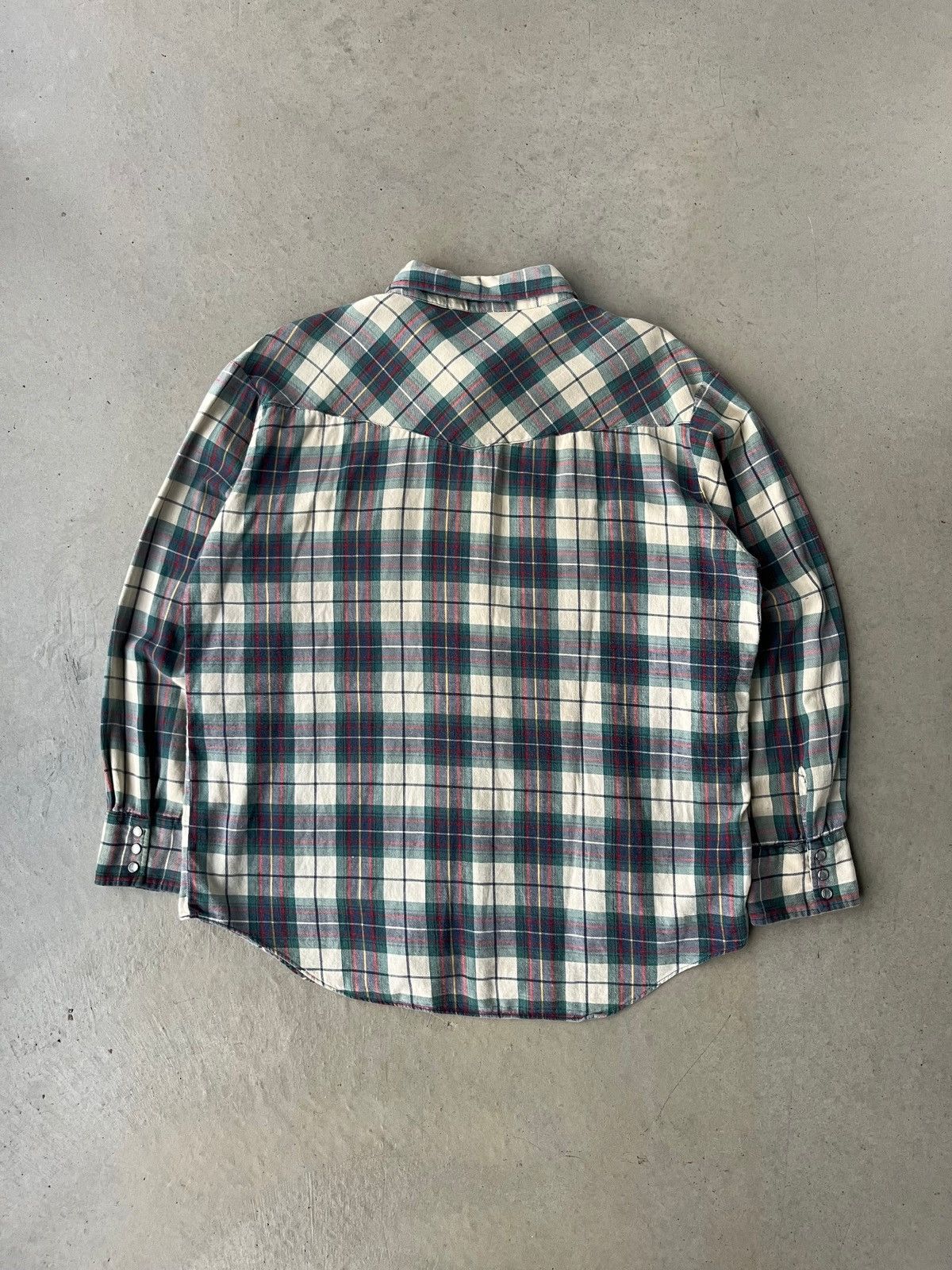 Japanese Brand Vintage Western Pearl Snap Flannel Size US XL / EU 56 / 4 - 2 Thumbnail