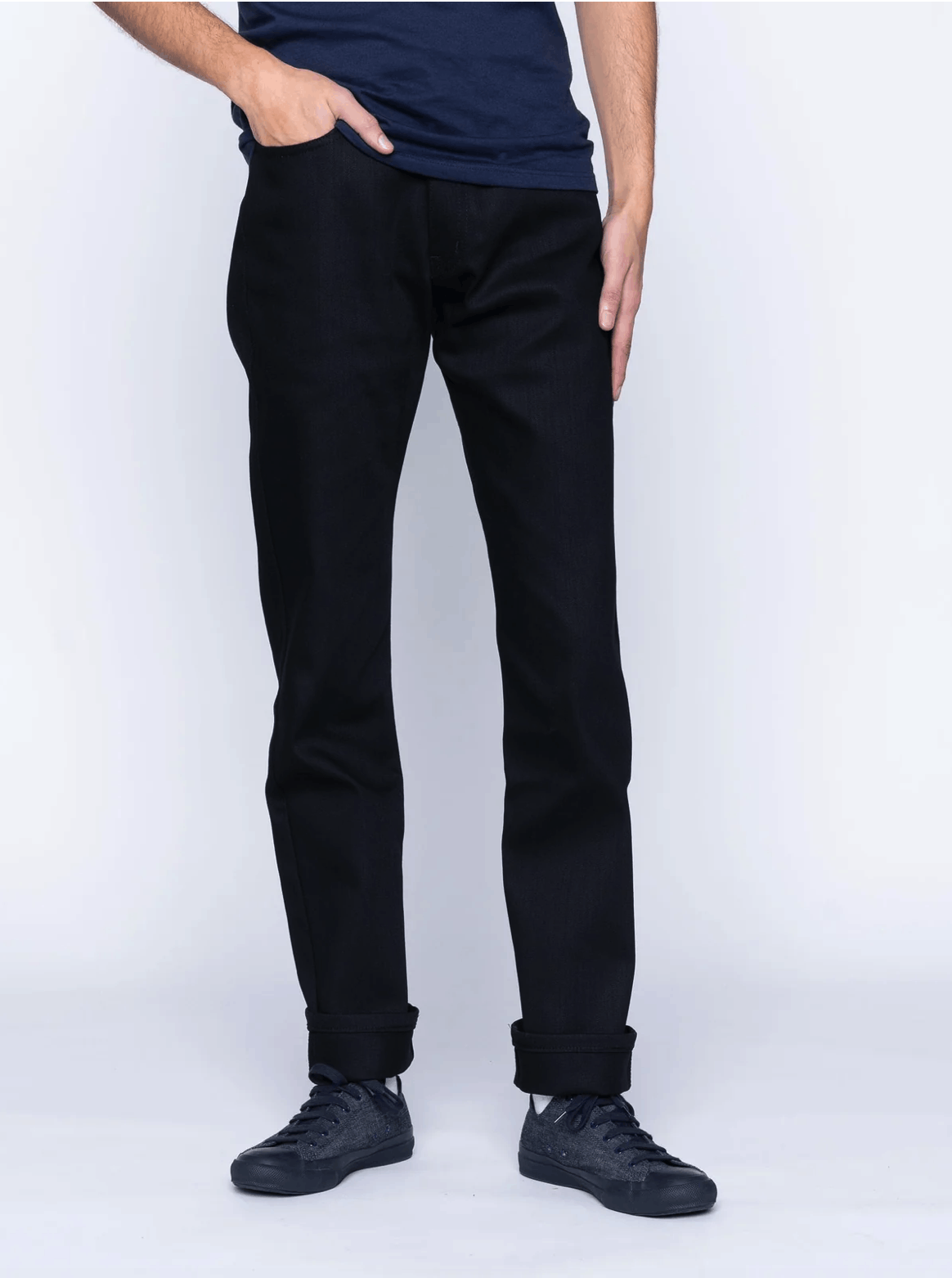 Naked & Famous Black Power-Stretch - True Guy Size US 40 / EU 56 - 2 Thumbnail