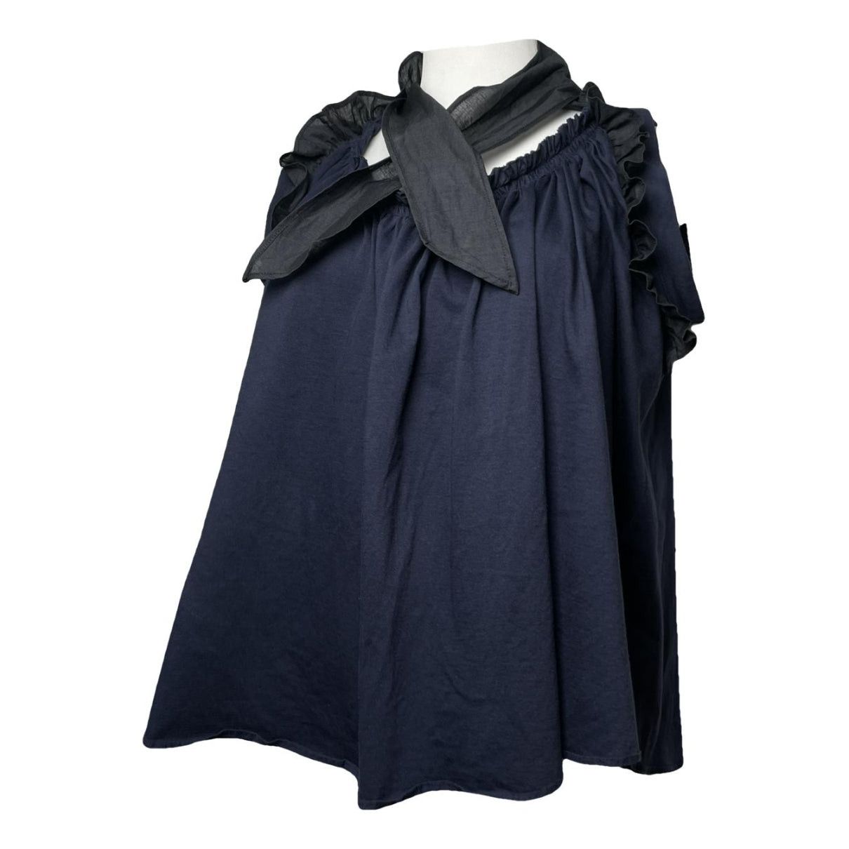 Prada Navy Cotton Top Size S / US 4 / IT 40 - 1 Thumbnail