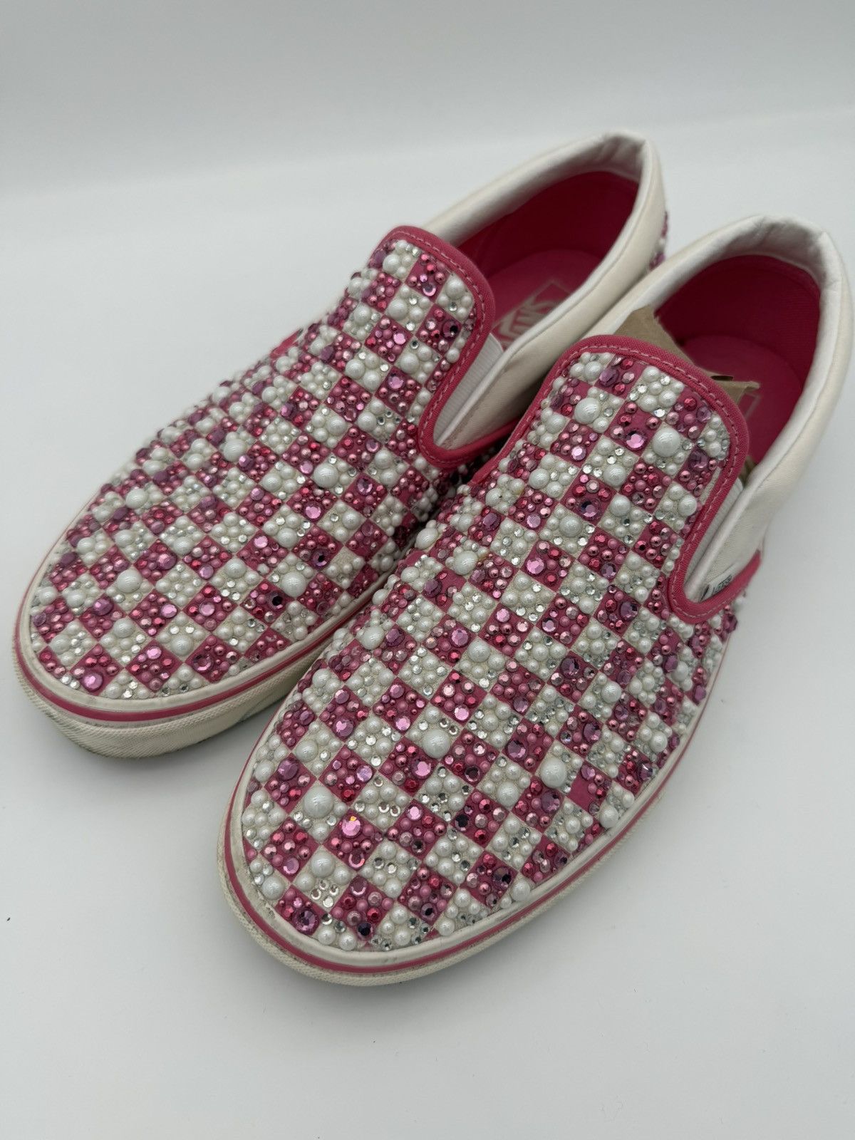 Vans Friends and Family Vans x Mattias Gollin Pink Vans Slip Ons Size US 13 / EU 46 - 2 Thumbnail