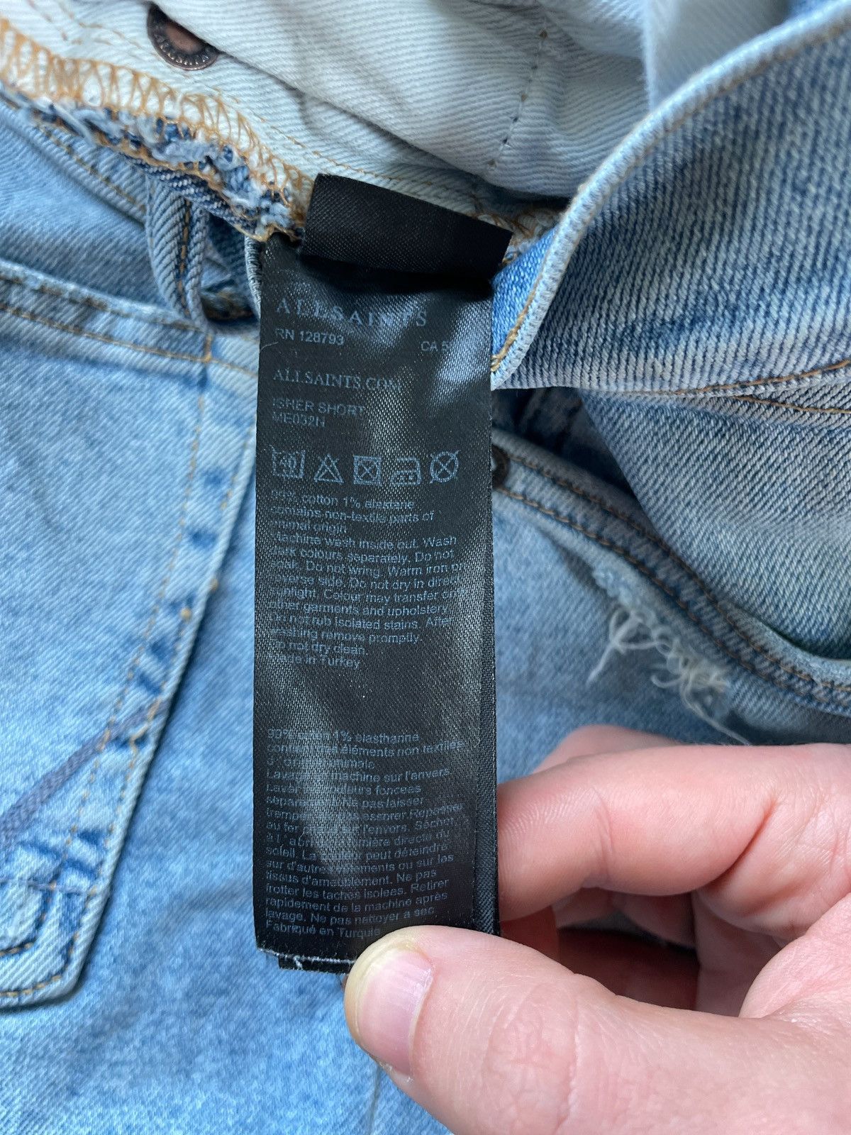 Allsaints Allsaints Switch denim Shorts Damaged Distressed Size US 34 / EU 50 - 4 Thumbnail