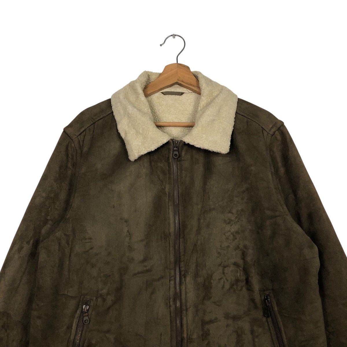 Japanese Brand 📌Vintage Leather Jacket Uniqlo Sherpa Blanket Issey Miyake Size US L / EU 52-54 / 3 - 4 Thumbnail