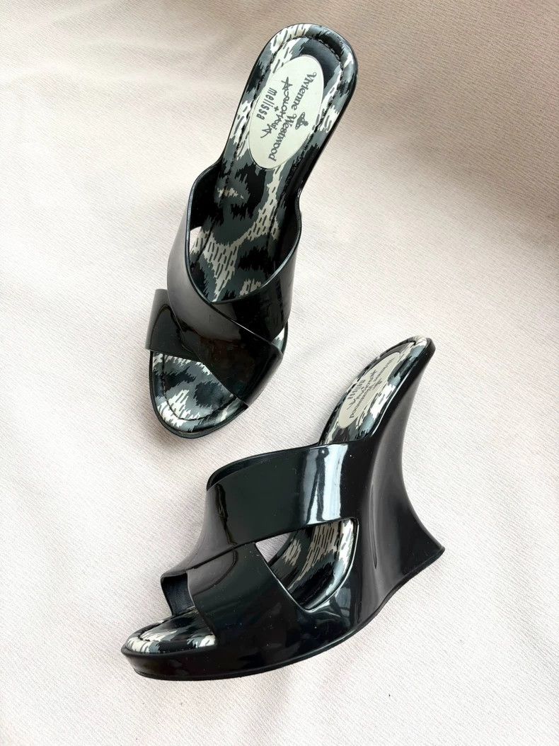 Vivienne Westwood Vivienne Westwood Black Wedge Sandals - dmc Size US 7 / EU 40 - 1 Thumbnail