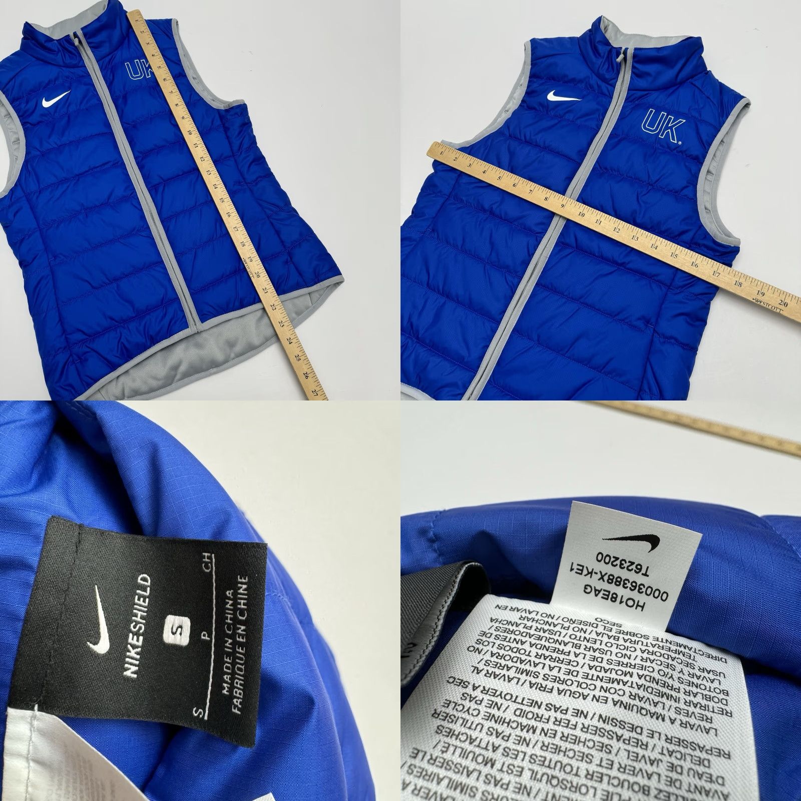 Nike NIKE Shield Men's Small University of Kentucky Puffer Vest REVERSIBLE Wildcats Windbreaker University 90s? Size US S / EU 44-46 / 1 - 8 Thumbnail