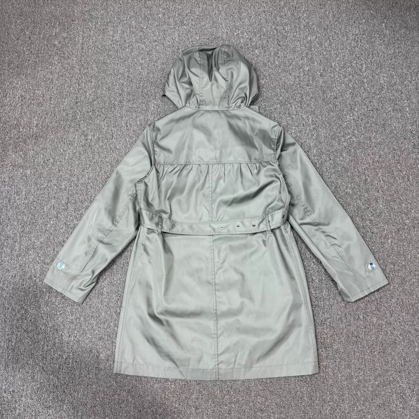 Burberry Burberry Green Zippered Hooded Long Coat UK8 Size S / US 4 / IT 40 - 2 Thumbnail