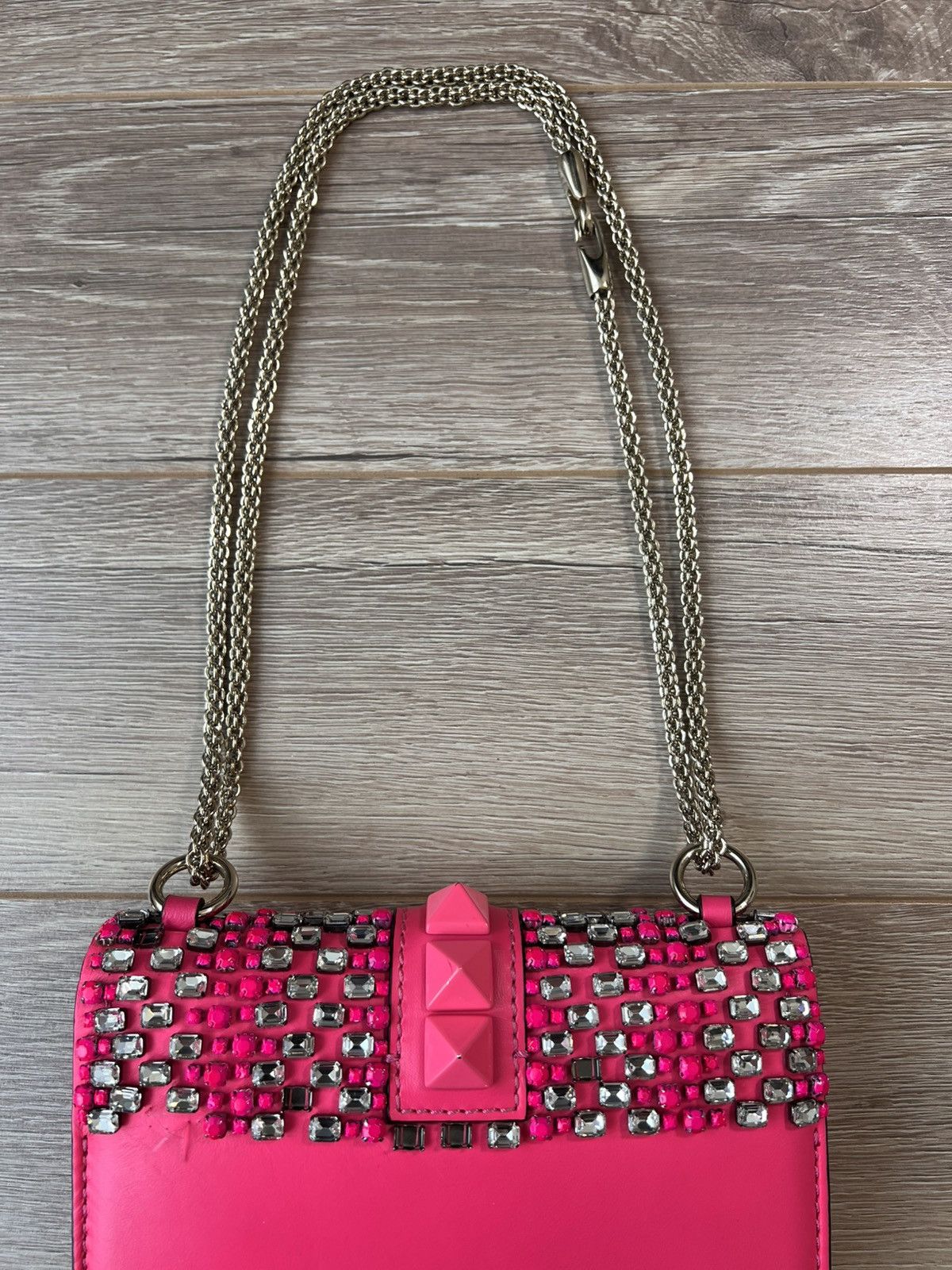 Valentino Valentino Garavani Rockstud Spike Crystal Shoulder Bag Size ONE SIZE - 10 Thumbnail
