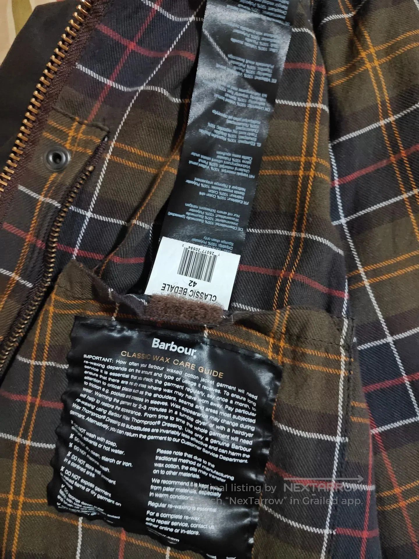 Barbour Barbour Classic Bedale Waxed Jacket. Size US XS / EU 42 / 0 - 6 Thumbnail