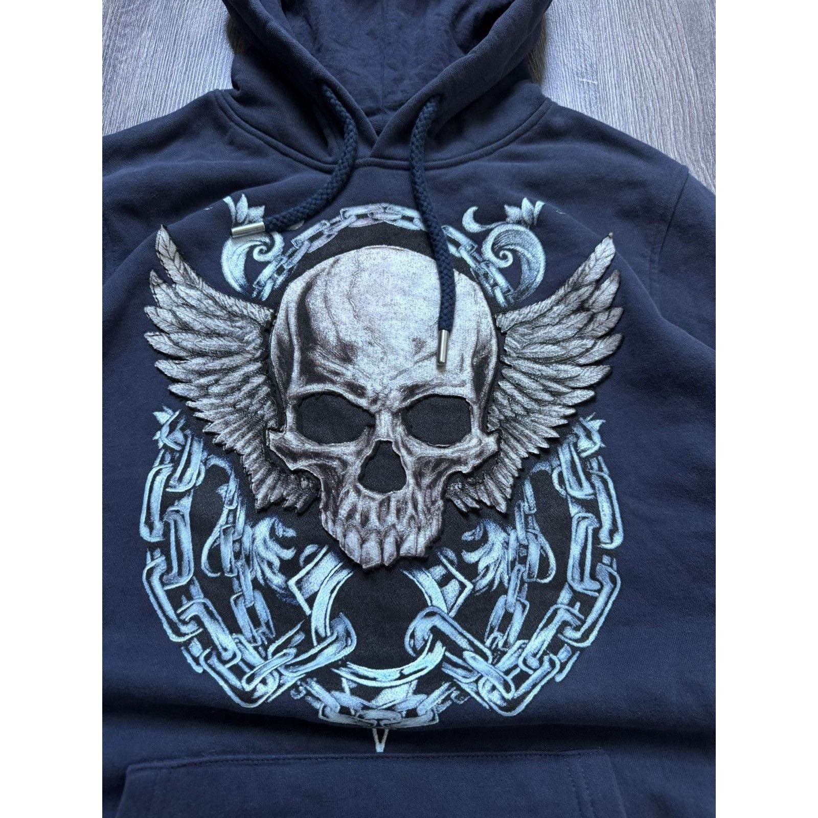 Vintage Vintage Ed Hardy Style Skull Pattern Hoodie Size US M / EU 48-50 / 2 - 3 Thumbnail