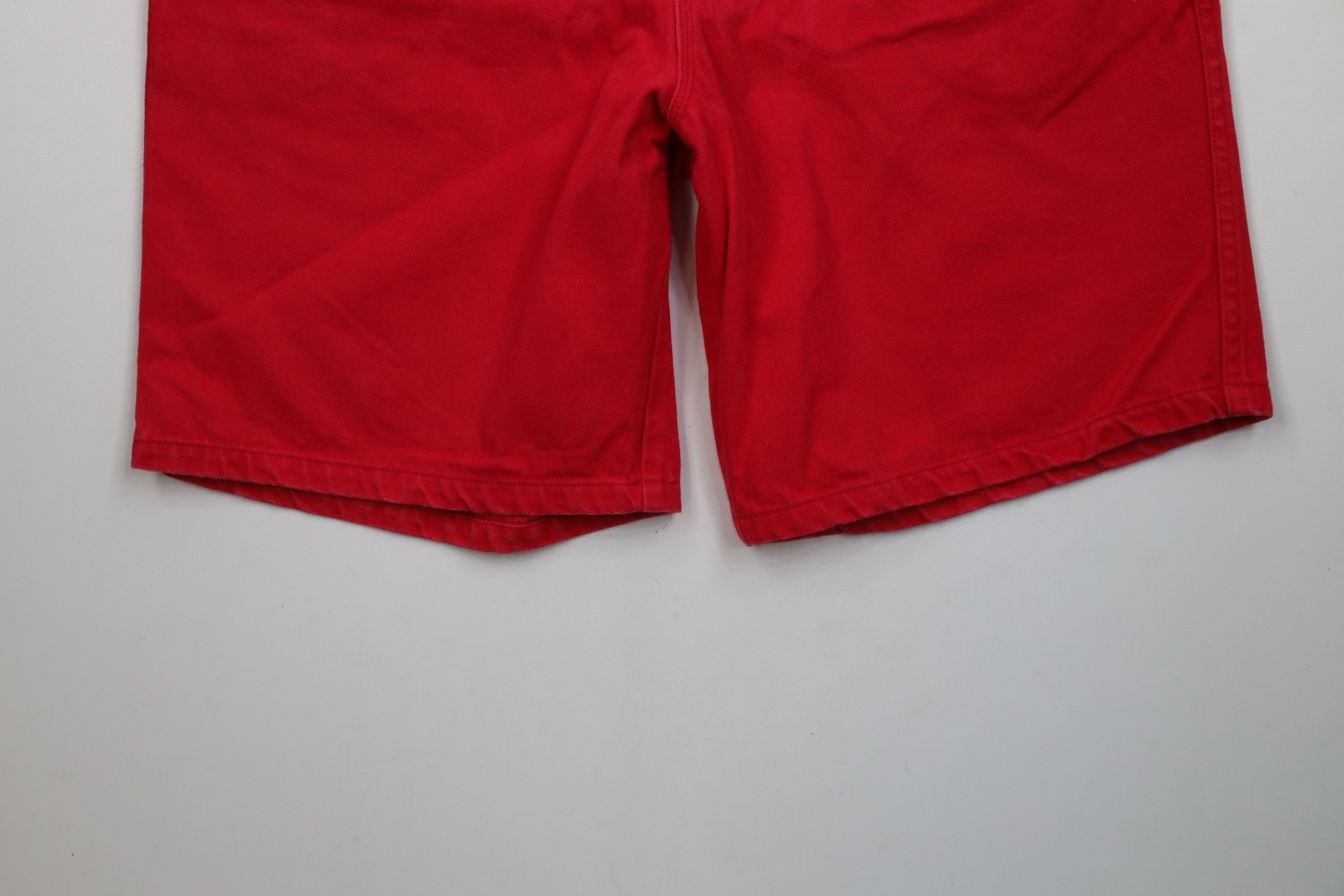 Vintage Vintage 90s Toy Machine Skateboard Denim Jean Shorts Red Size US 40 / EU 56 - 4 Thumbnail