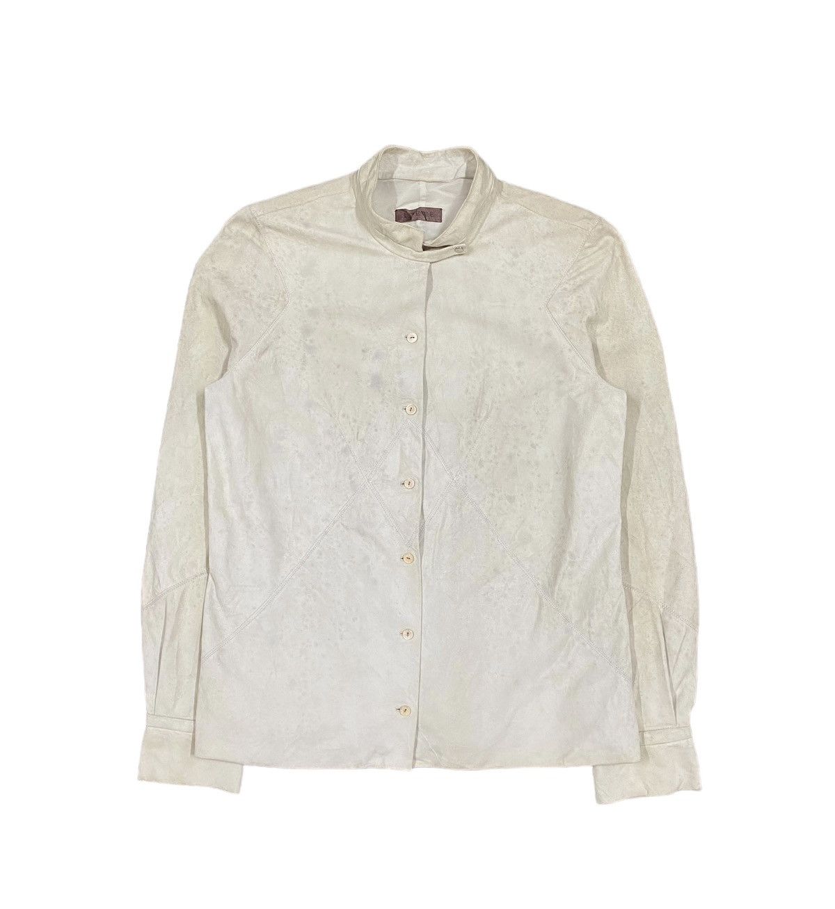 Loewe Authentic🔥Loewe Goat Skin/Silk Liner Button Ups Shirt Size US XXS / EU 40 - 1 Thumbnail