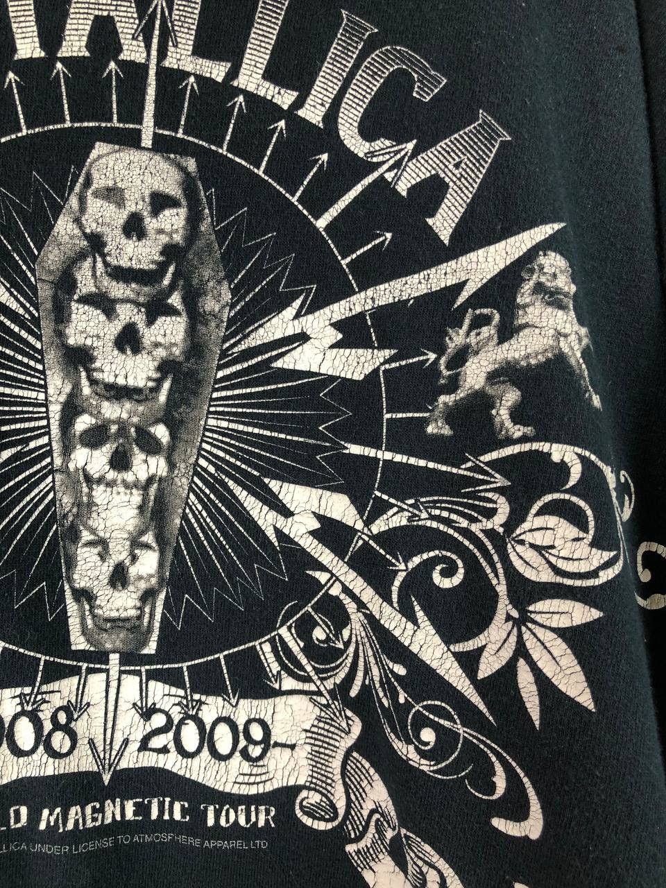 Band Tees Vintage Metallica 2008 2009 Magnetic Tour Tee T-Shirt Size US XL / EU 56 / 4 - 13 Thumbnail