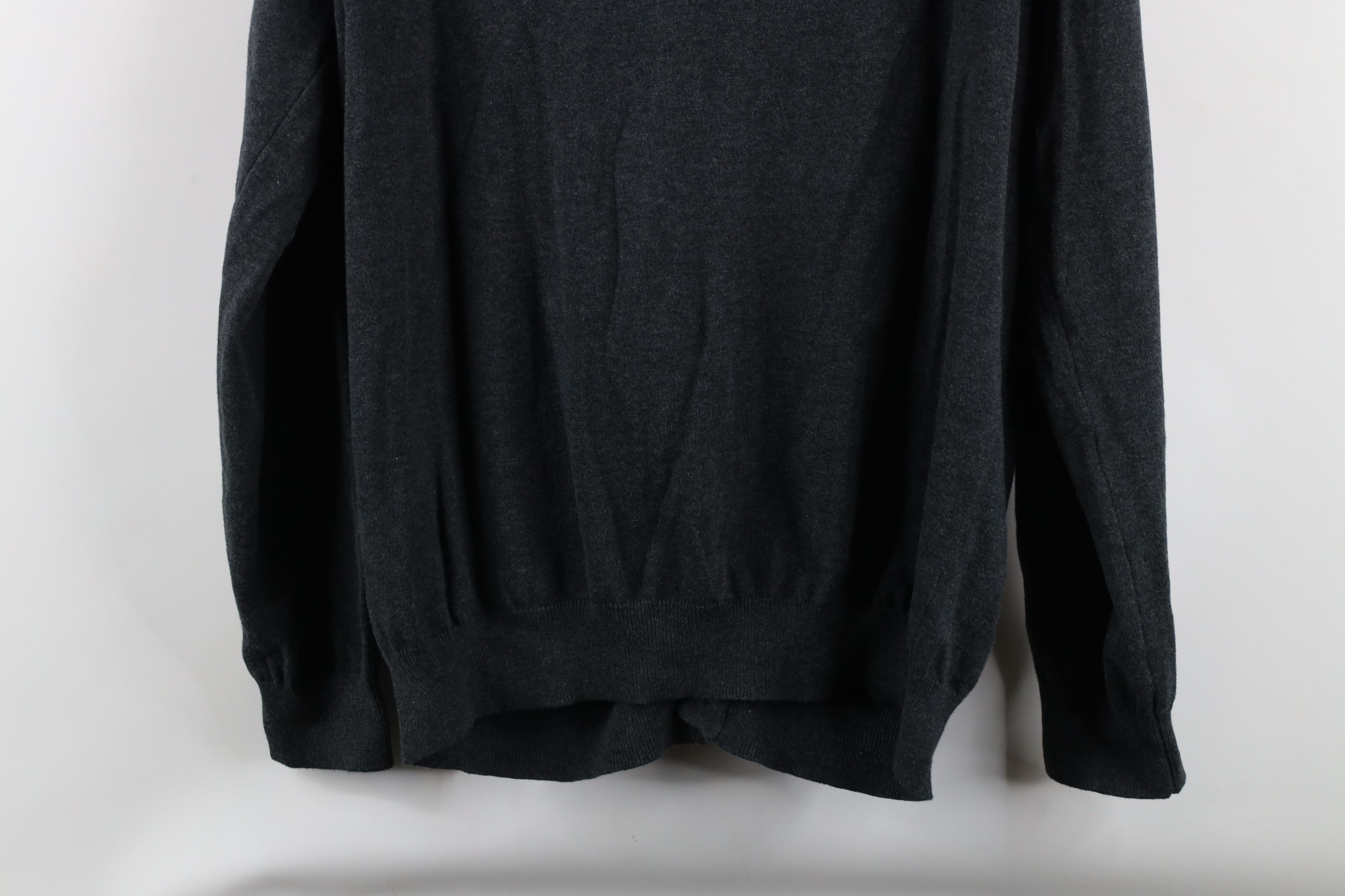 Vintage Vintage 90s Streetwear Cotton Knit Cardigan Sweater Gray Size US L / EU 52-54 / 3 - 9 Thumbnail