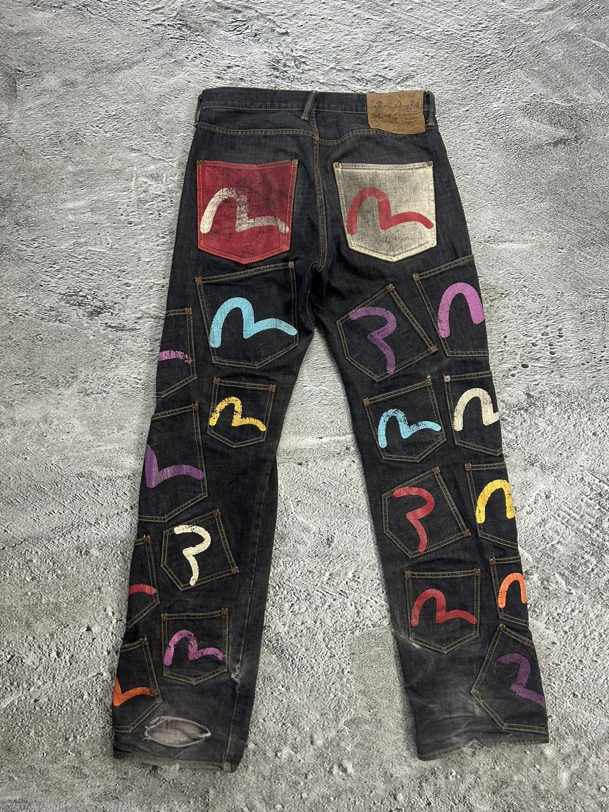 Evisu メニーポケット 刺繍 SIZE 36 Evisu メニーポケット 刺繍 SIZE 36 - メルカリ