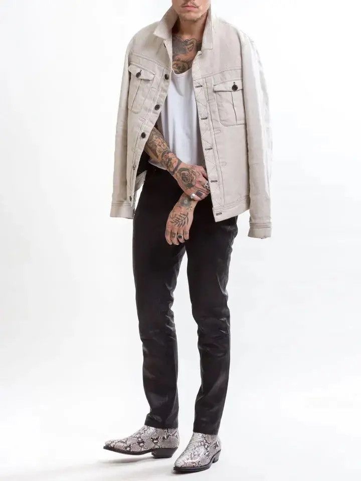 Other 100% Linen Jacket - Ecru/Beige Size US L / EU 52-54 / 3 - 3 Thumbnail