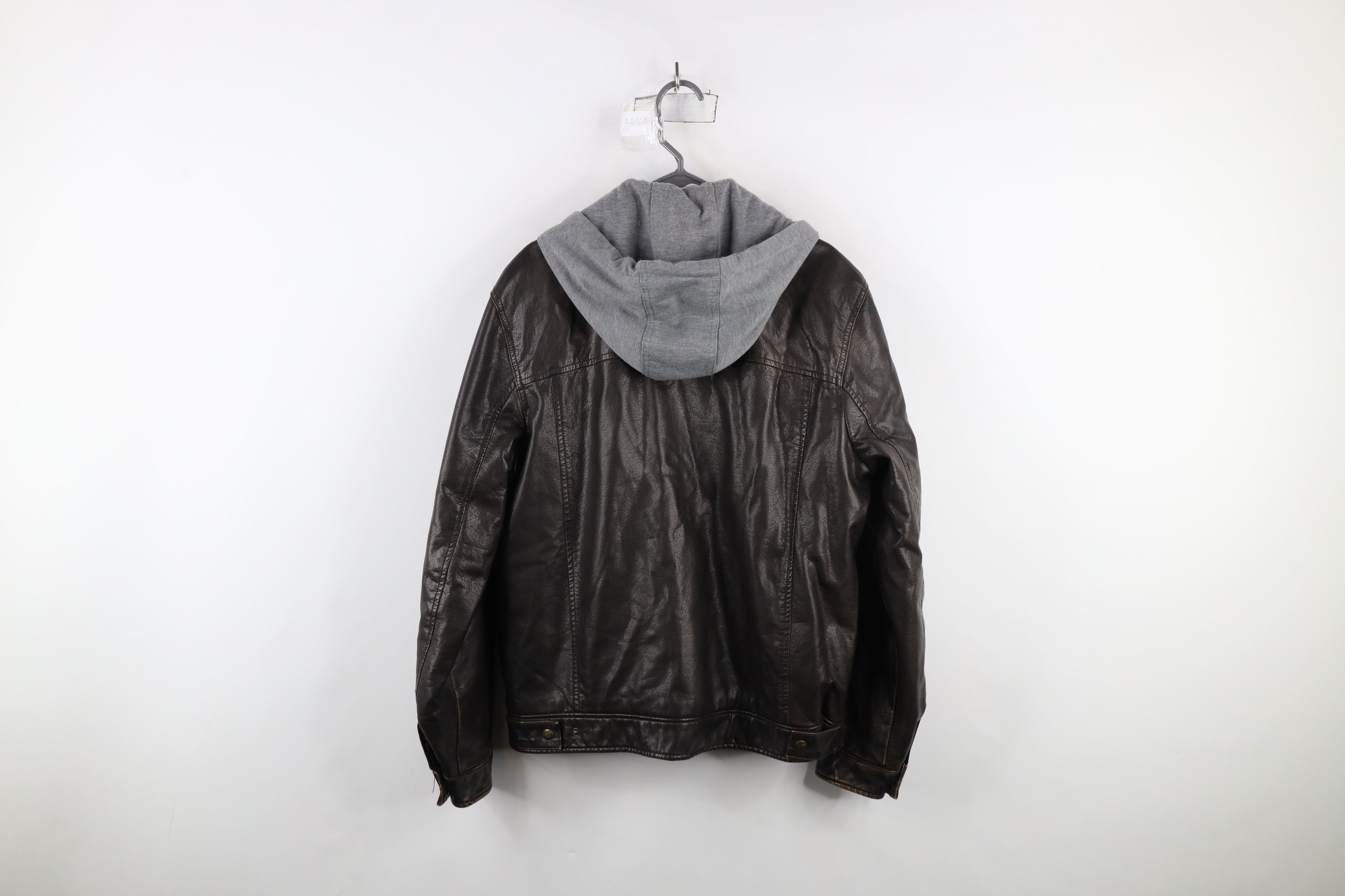 Levi's × Vintage Vintage Y2K Levis Pile Fleece Lined Hooded Trucker Jacket Size US L / EU 52-54 / 3 - 15 Thumbnail