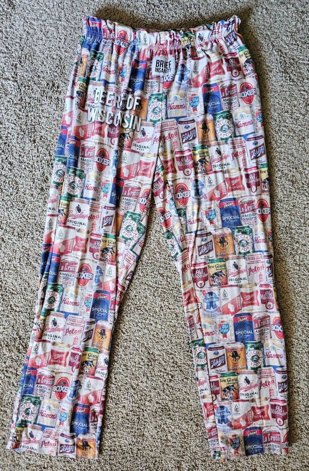 Designer Brief Insanity S Pockets Beers of Wisconsin No Drawstring Size ONE SIZE - 1 Thumbnail