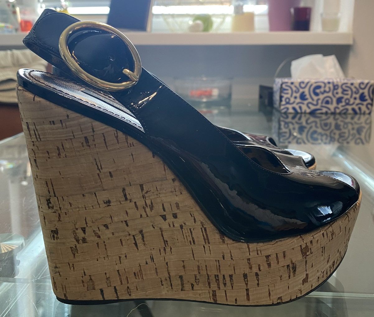 Dolce & Gabbana Patern leather wedges Size US 8 / IT 38 - 2 Thumbnail