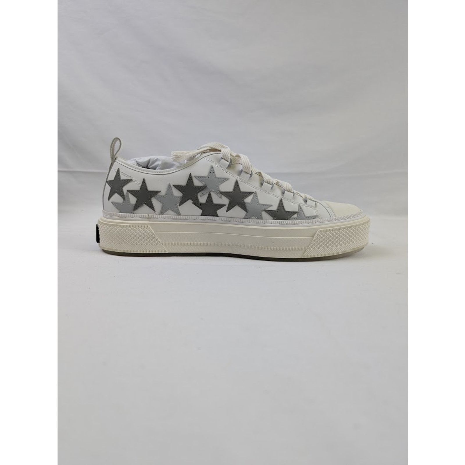 Amiri o1rshd1 Stars Court Low-Top Sneakers in White/Grey Size US 14 / EU 47 - 3 Thumbnail