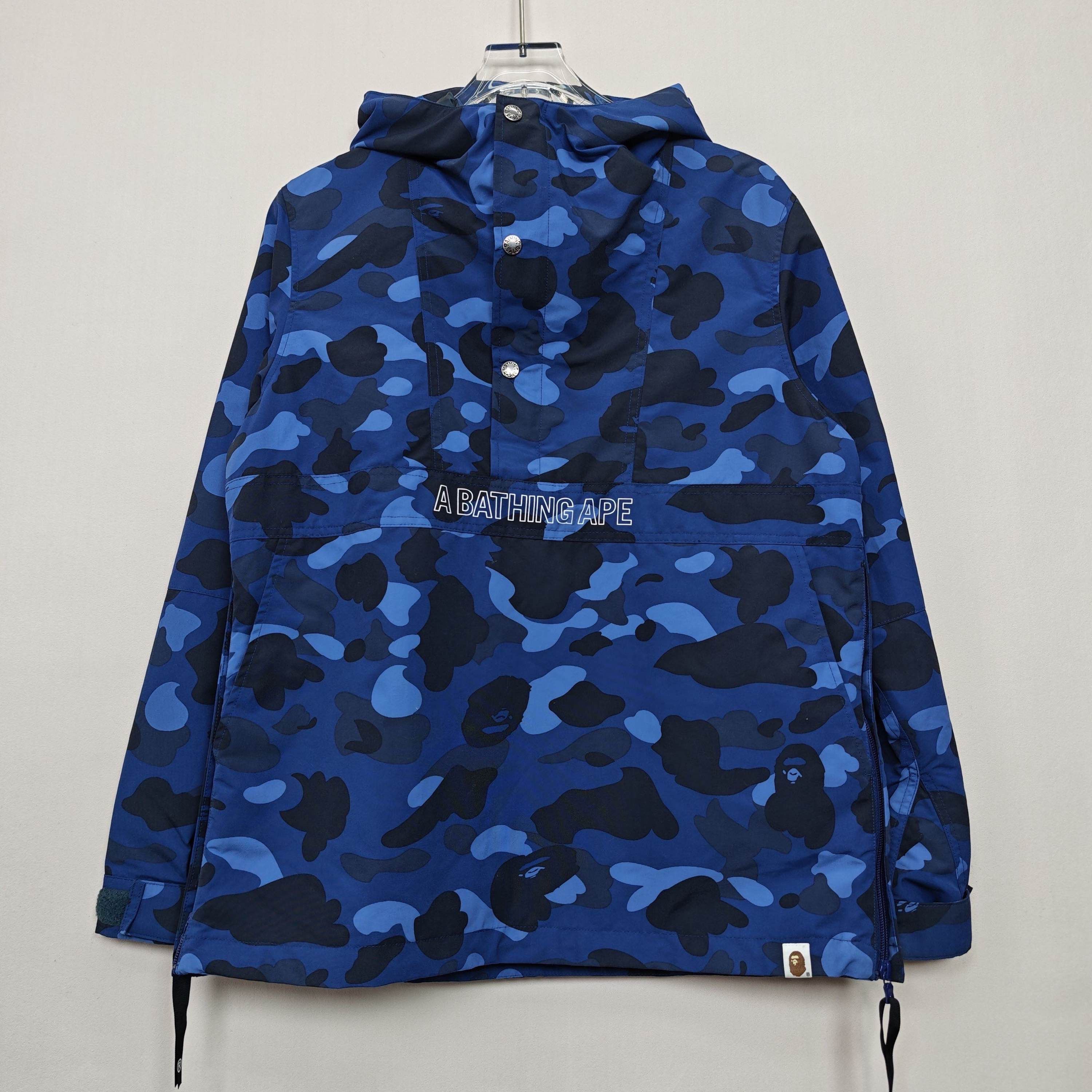Bape A BATHING APE Blue Camo Pullover Jacket Size S Size US S / EU 44-46 / 1 - 1 Thumbnail