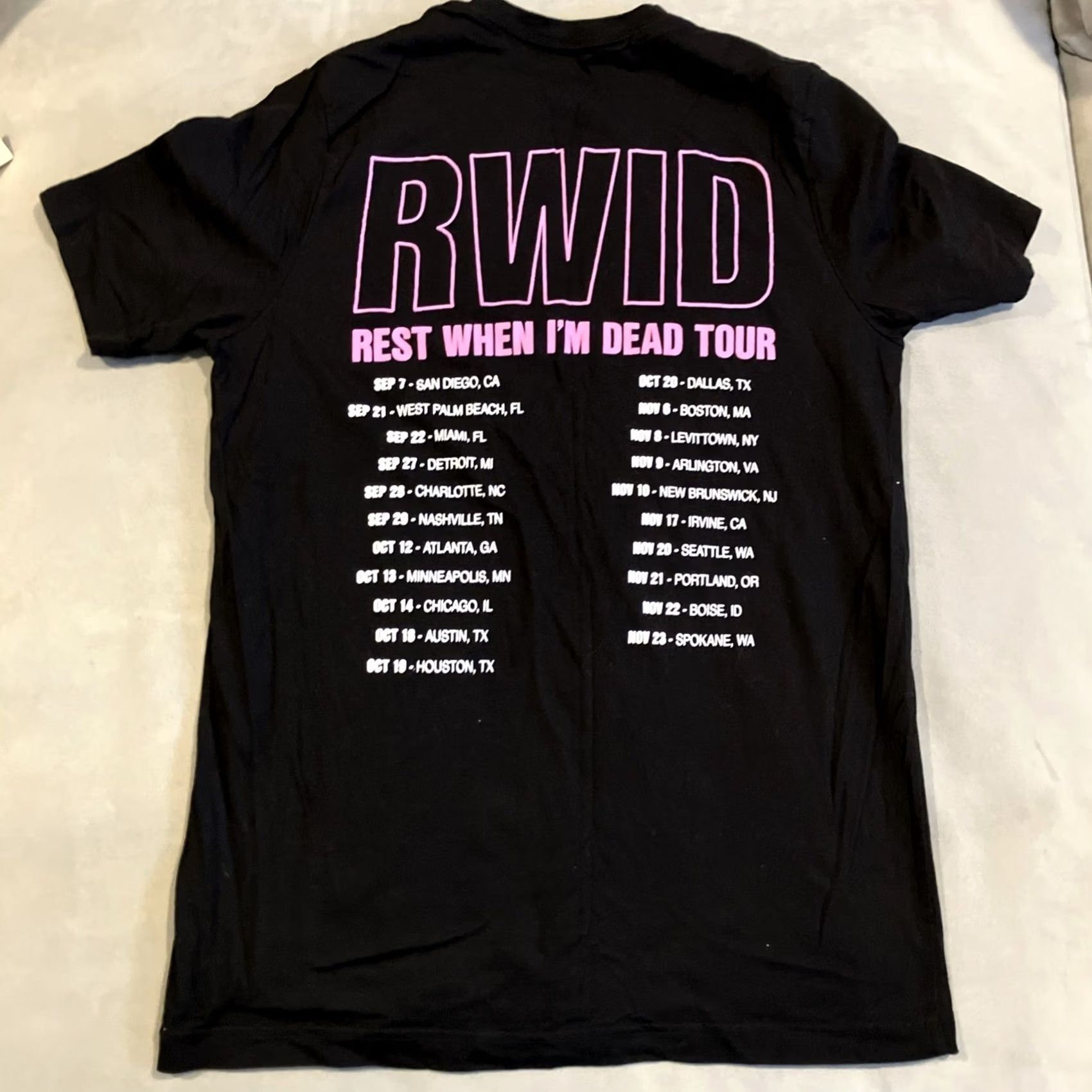 X-LARGE Fanjoy Rest When I'm Dead RWID TOUR Double Sided T Shirt Large Awesome Mens Size US L / EU 52-54 / 3 - 4 Thumbnail
