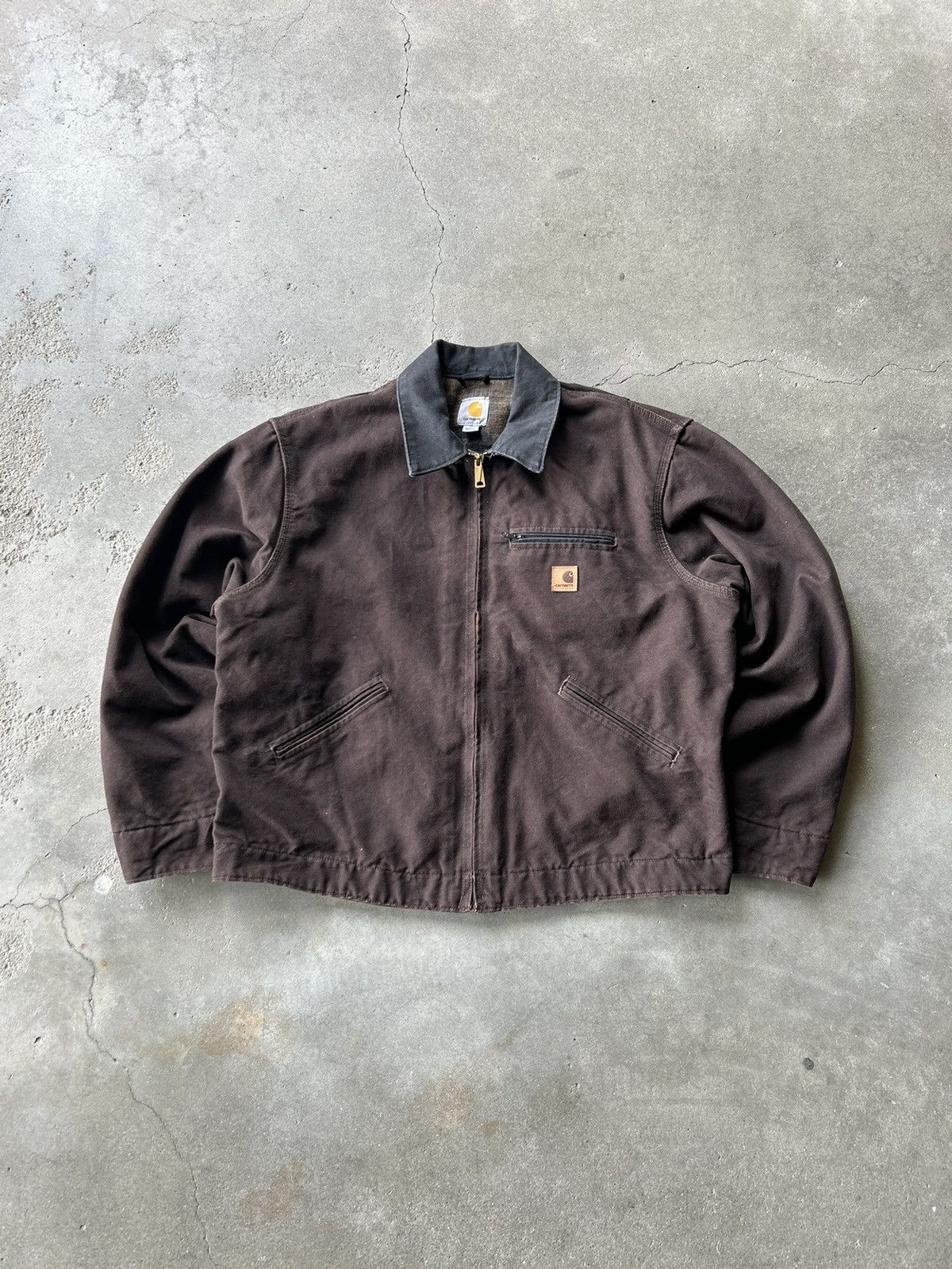 Carhartt J97 SDL ブラウンジャケット VTG Carhartt Jacket Detroit J97 SDL Camel Brown Blanket