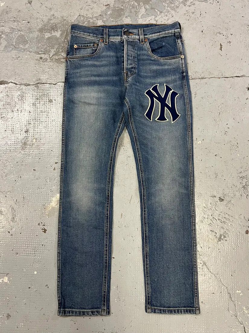 Gucci MBL Yankees Blue Slim Denim Jeans