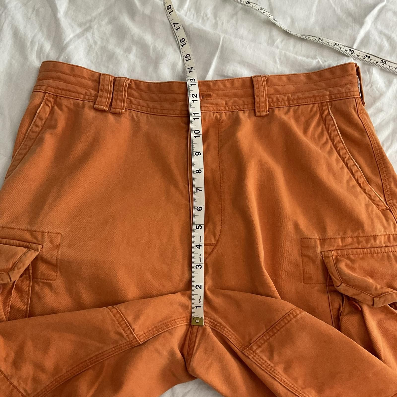 Polo Ralph Lauren VTG y2k POLO Ralph Lauren orange baggy long cargo shorts 36 Size US 36 / EU 52 - 7 Thumbnail