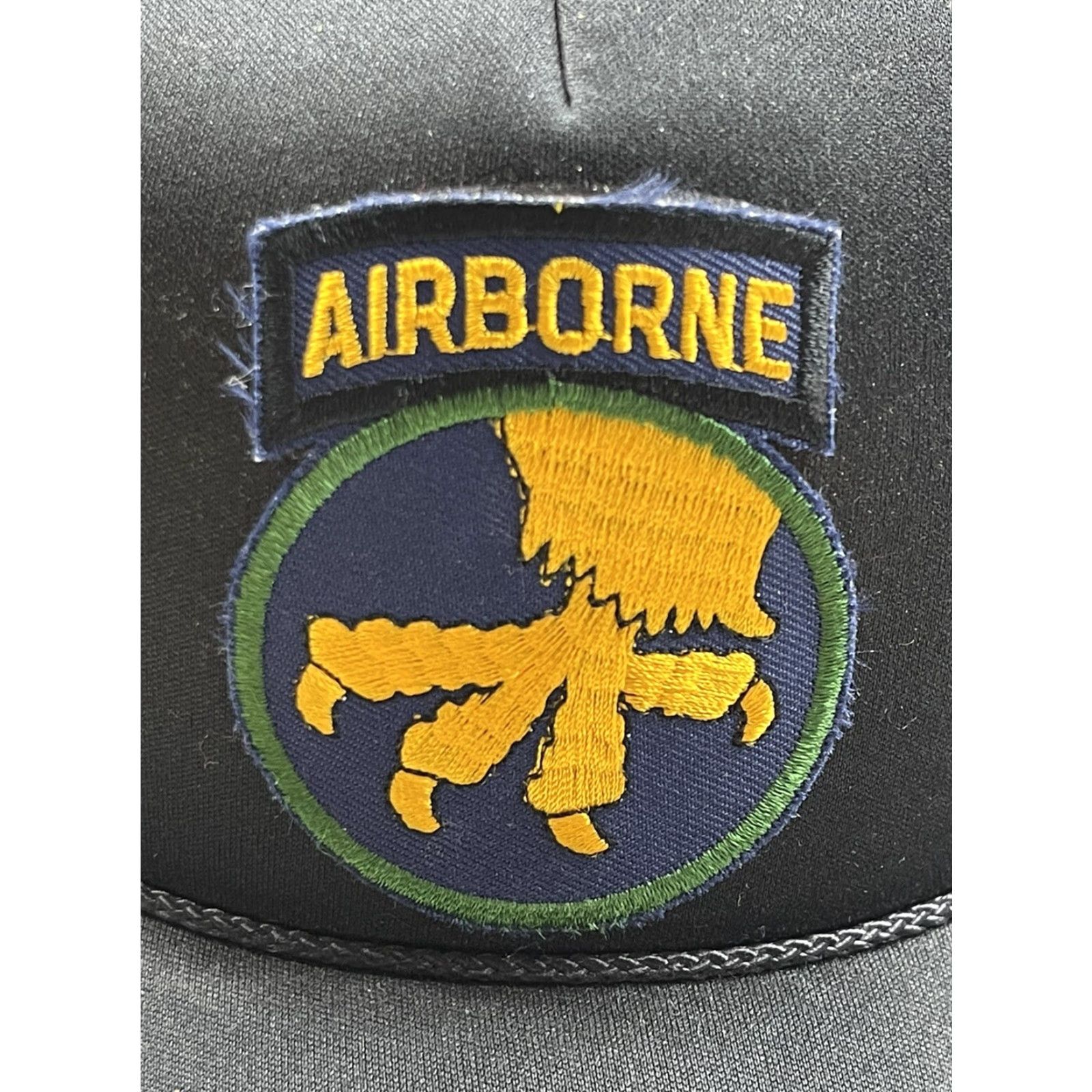 Vintage VINTAGE Sansun AirBorne Patch Snapback Trucker Hat Brigade Sky Soldiers Military Flight Adjustable Black Men Hat Mens Size ONE SIZE - 7 Thumbnail